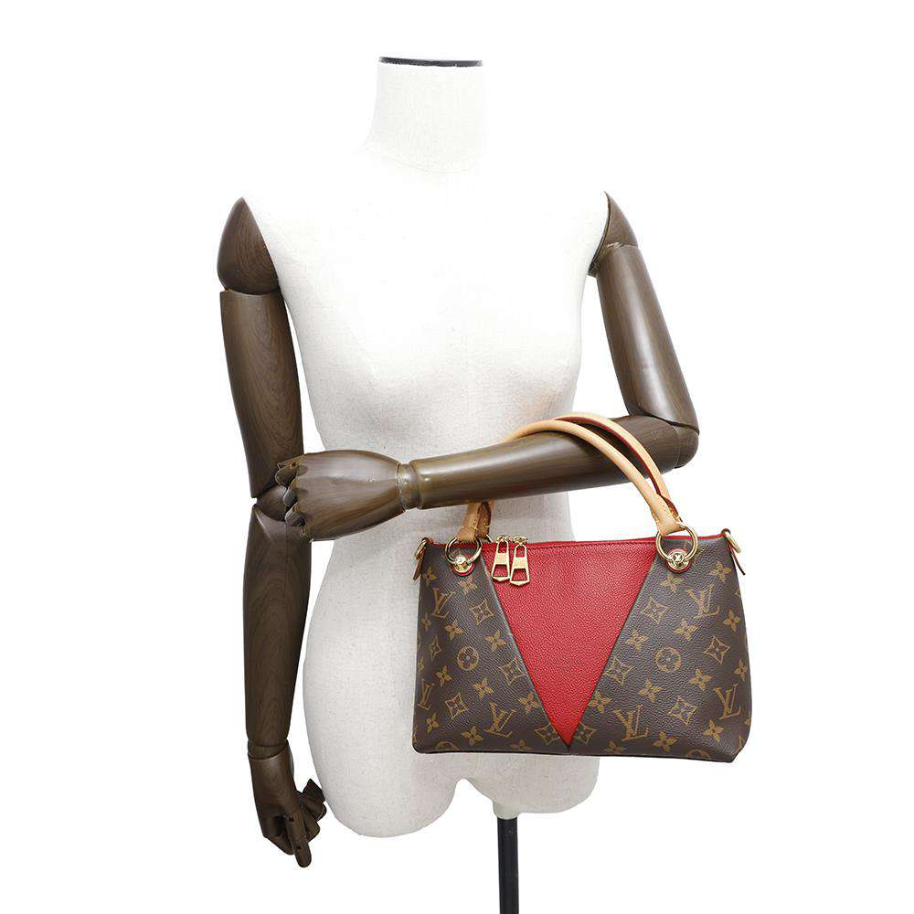 LOUIS VUITTON V Tote CeriseM43966 Monogram Size BB