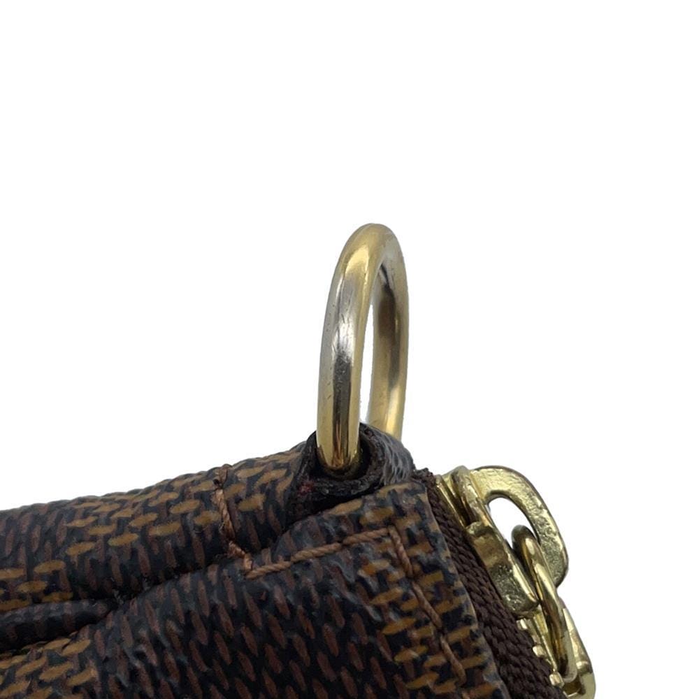 LOUIS VUITTON Mini Pochette Accessoires RedN58009 Damier Ebene Canvas
