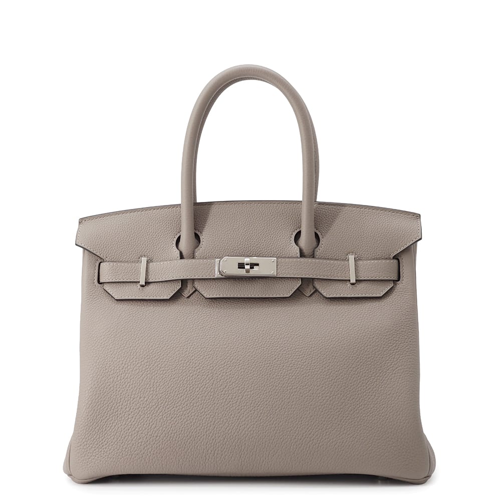 HERMES Birkin Gris Asphalt Togo Leather Size 30