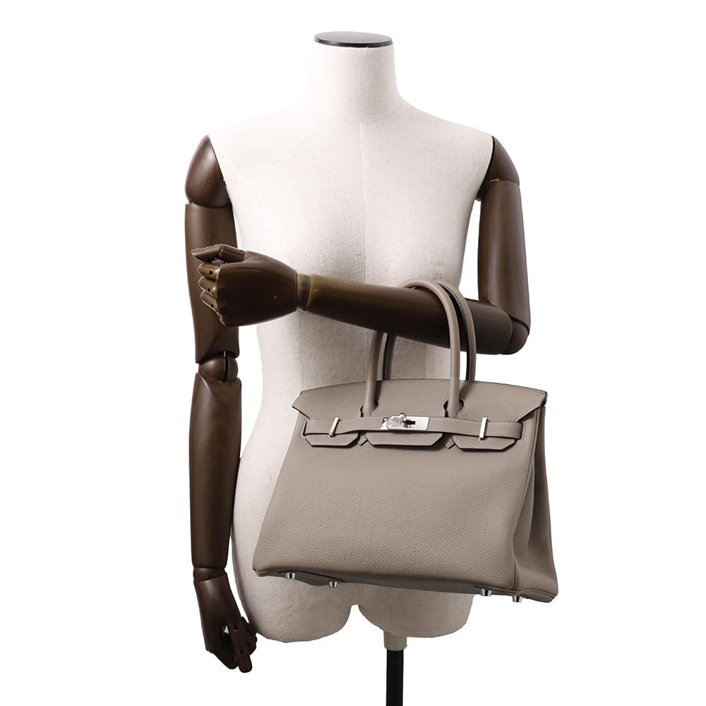 HERMES Birkin Gris Asphalt Togo Leather Size 30