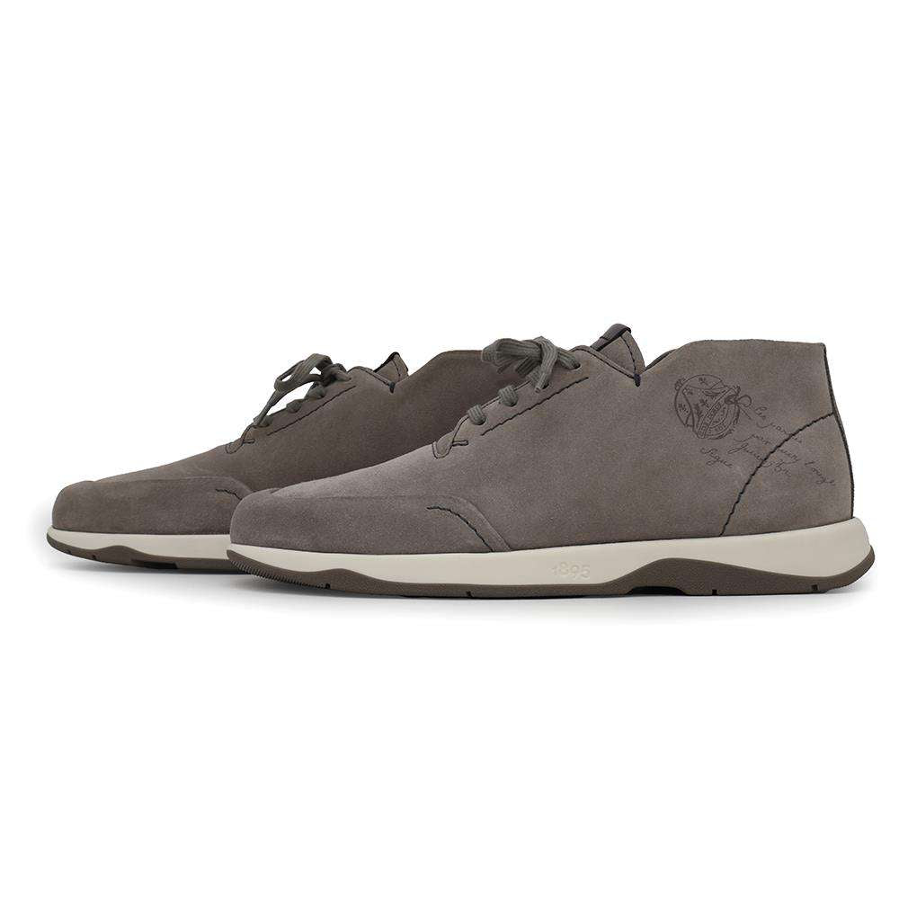 Berluti Echappee Scritto Suede Sneakers GrayS6267-S34 suede Size 8