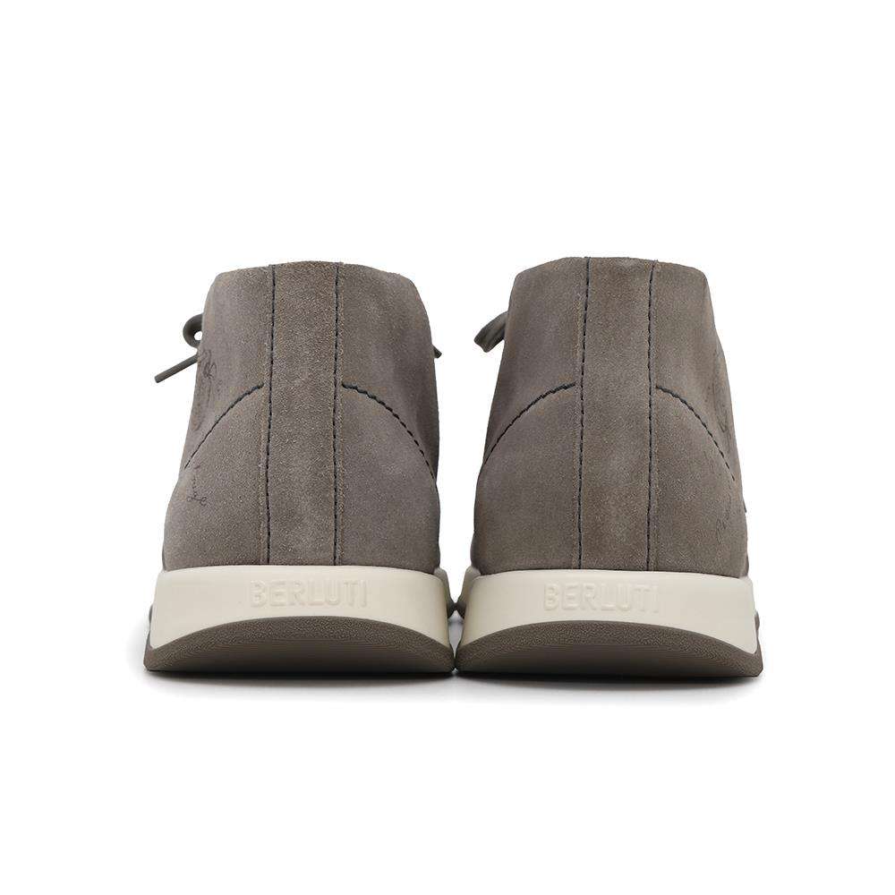 Berluti Echappee Scritto Suede Sneakers GrayS6267-S34 suede Size 8