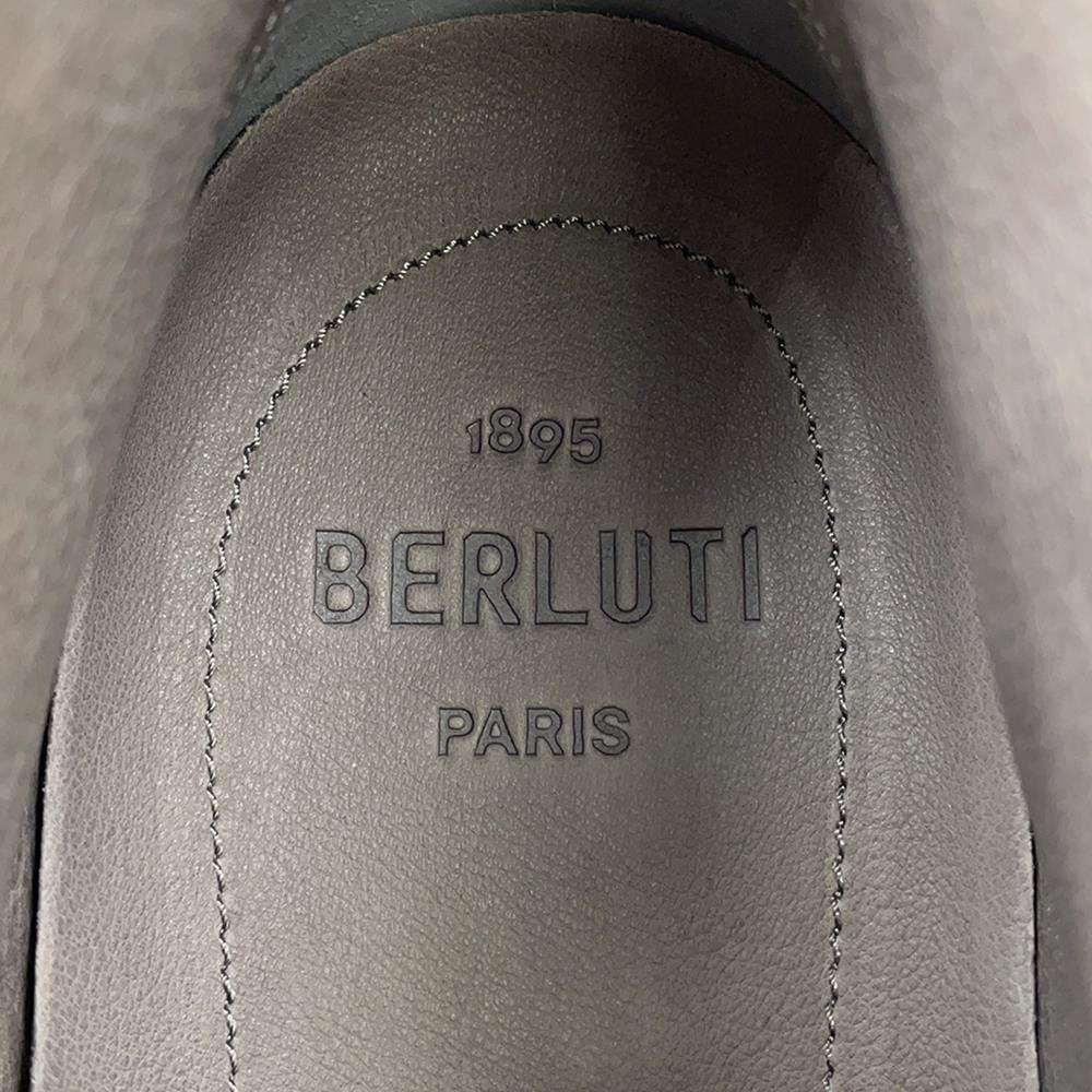 Berluti Echappee Scritto Suede Sneakers GrayS6267-S34 suede Size 8