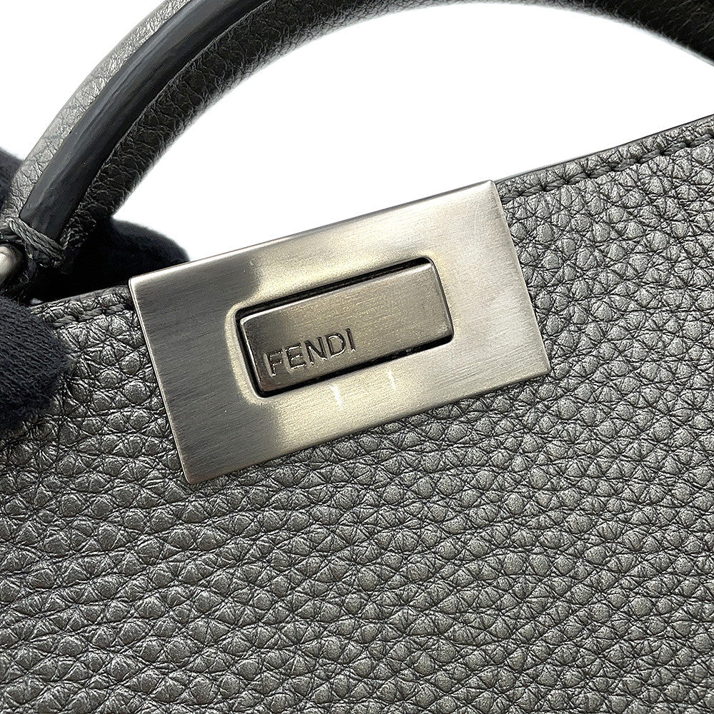 FENDI Peekaboo Icy You Gray7VA530 Leather Size Mini