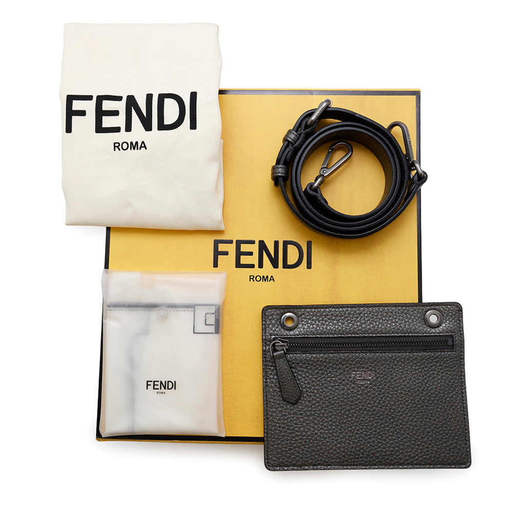 FENDI Peekaboo Icy You Gray7VA530 Leather Size Mini