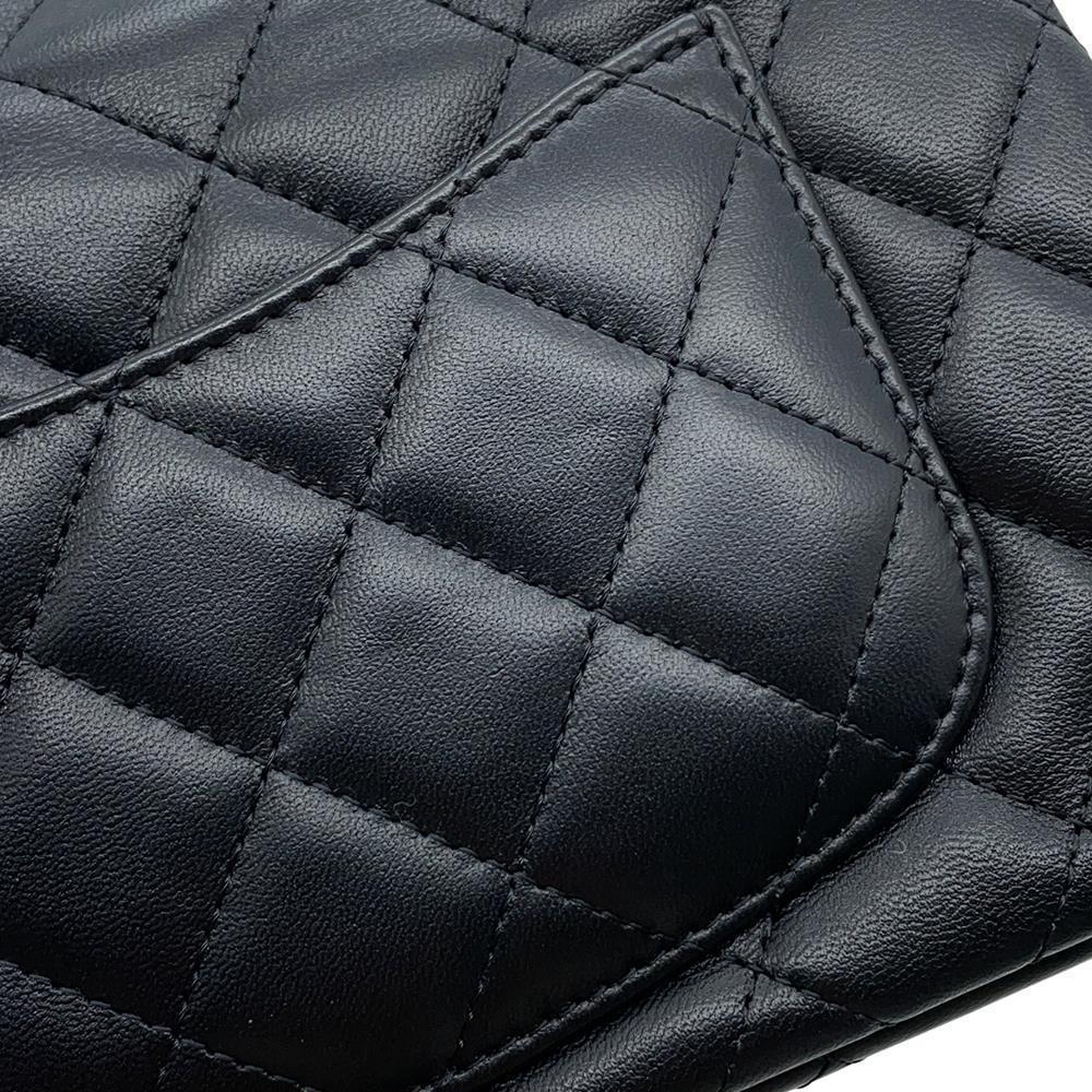 CHANEL Matelasse Single Flap ChainShoulder BlackA69900 Lambskin Size 20