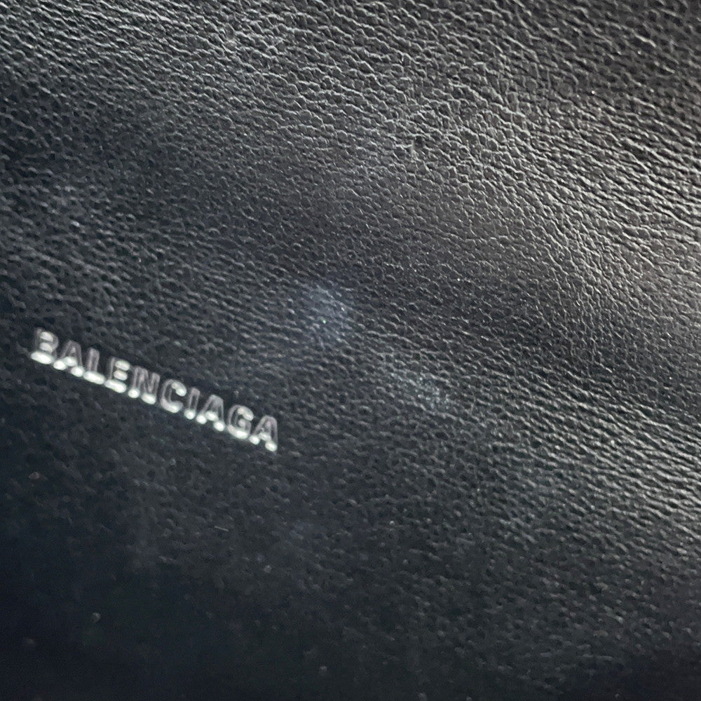 BALENCIAGA Hourglass 2wayBag Silver592833 Croco embossed leather Size XS