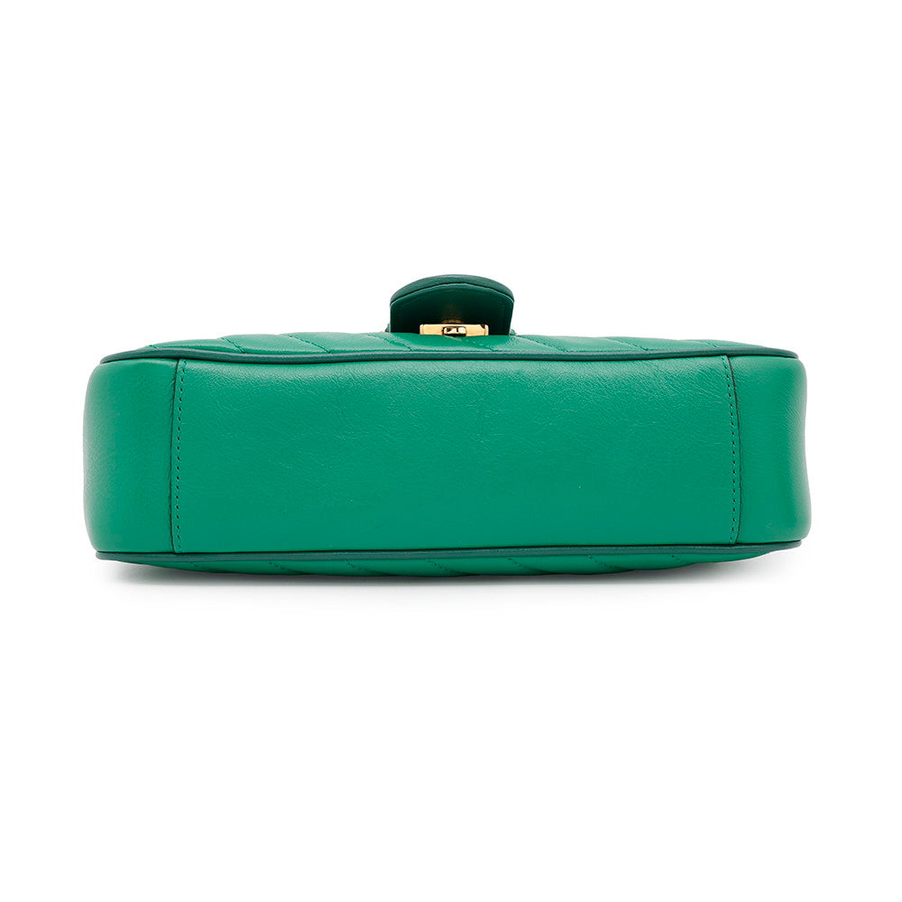 GUCCI GG Marmont ChainShoulder Bag Green443497 Leather