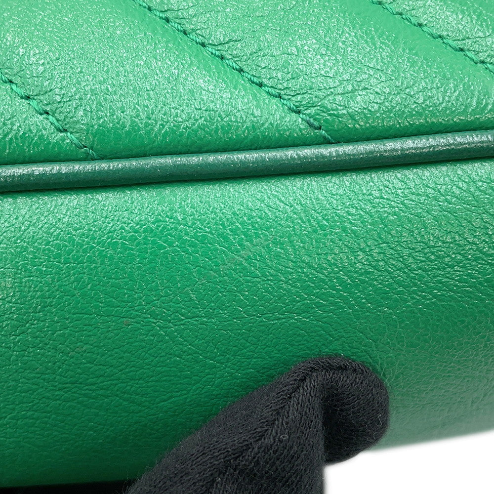 GUCCI GG Marmont ChainShoulder Bag Green443497 Leather