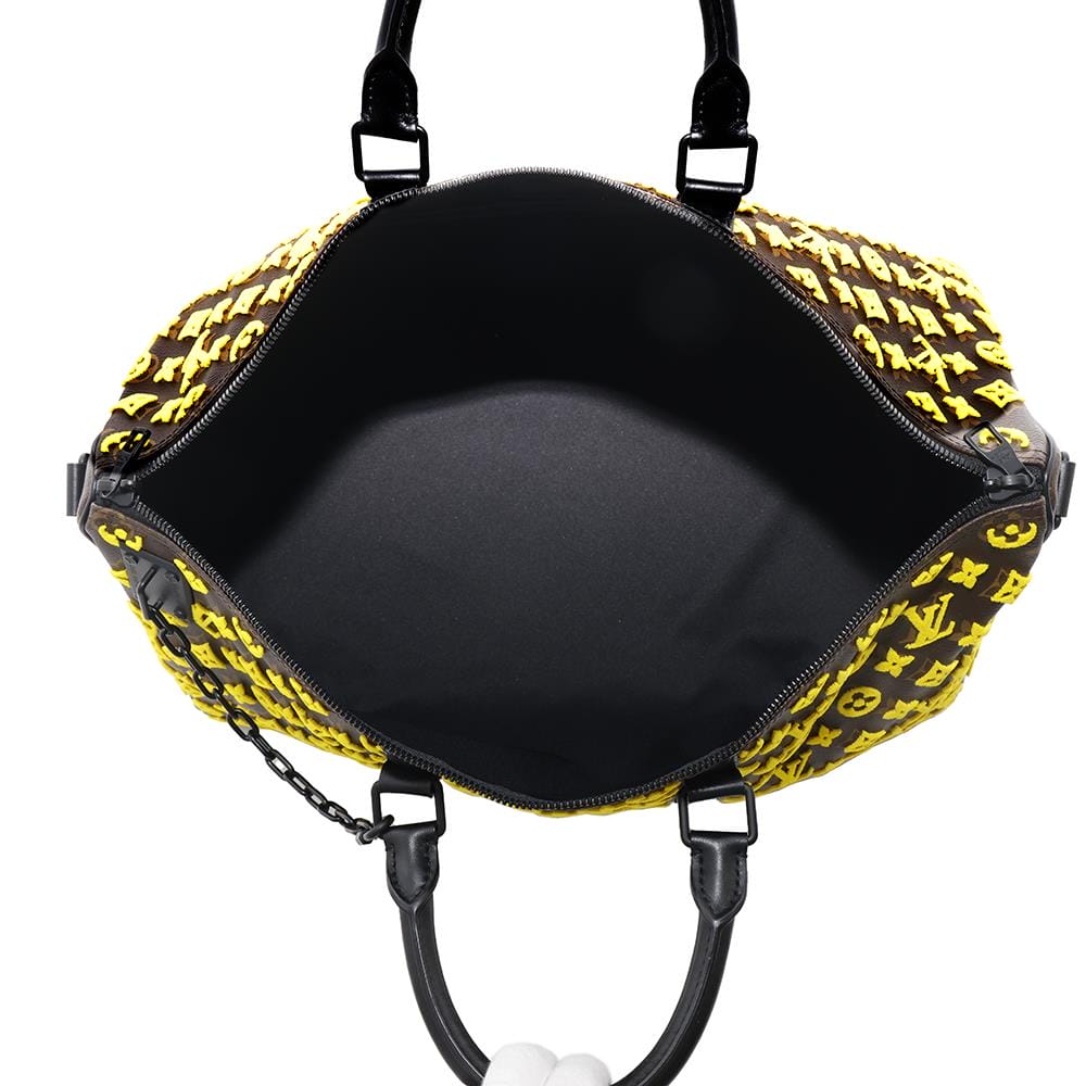 LOUIS VUITTON Keepall・Triangle Yellow/NoirM45069 Monogram / Toughtage Size 50