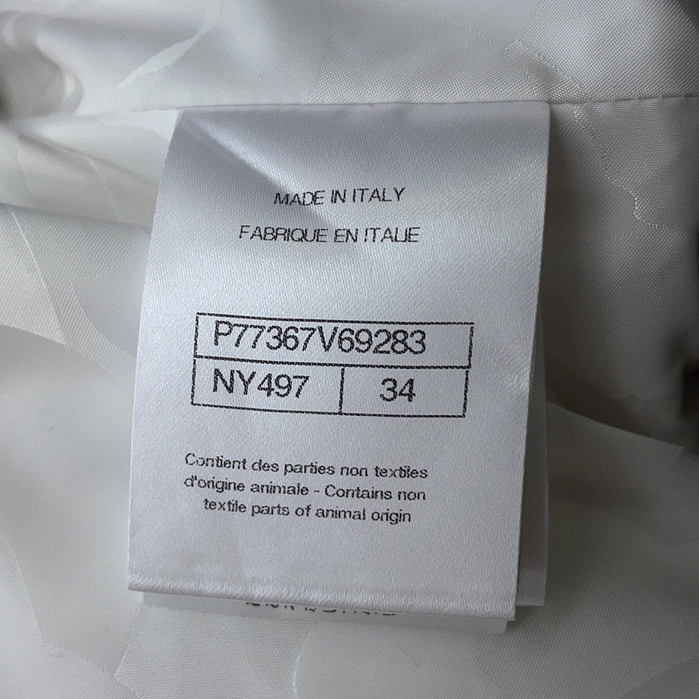 CHANEL Tweed vest Size 34 Red/BeigeP77367 V69283 Mohair  43% Wool  41% Polyester9% Nylon5% Linen2%