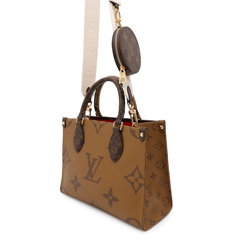 LOUIS VUITTON Onthego RedM46373 Monogram Monogram Reverse Canvas Monogram Giant Size PM