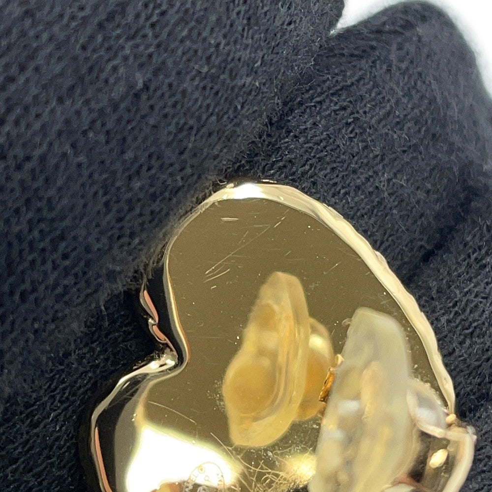 CHANEL CC Logo Heart Earrings GoldABC948 Gold Plated