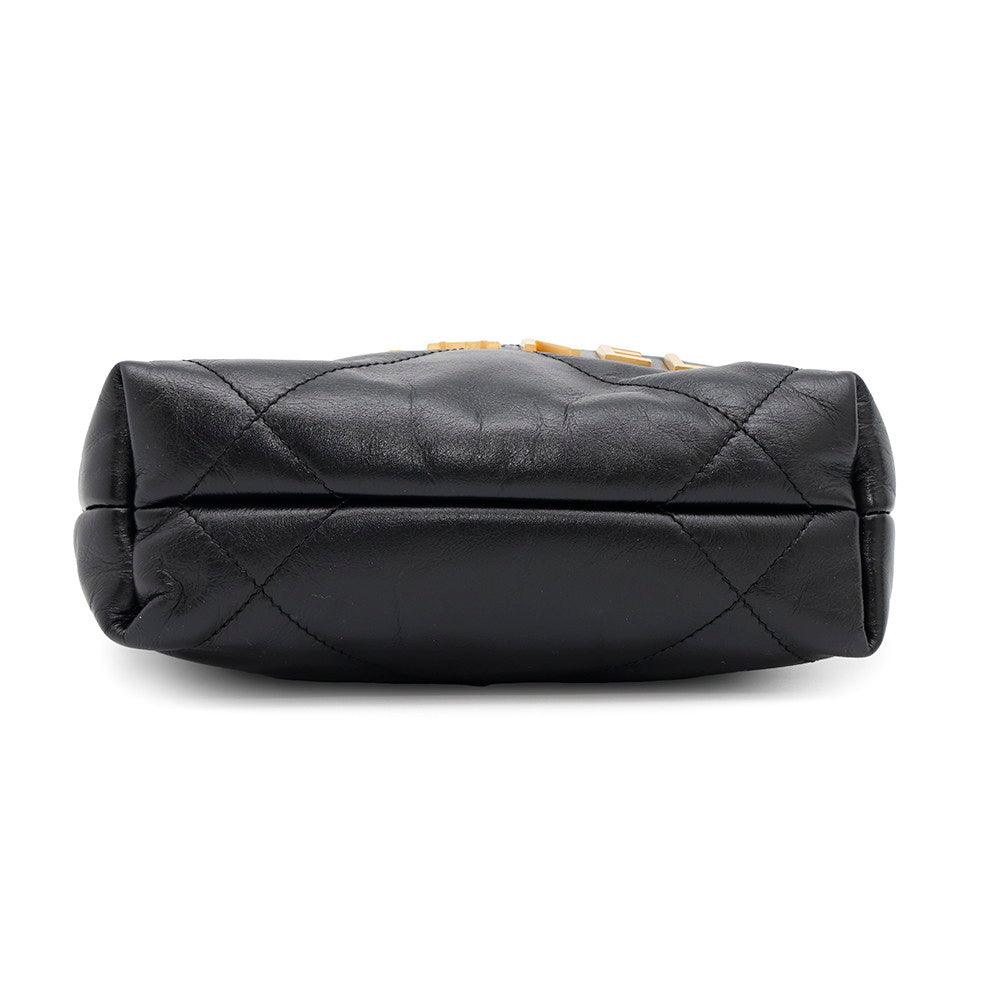 CHANEL CHANEL 22 BlackAS3980 Shiny Calf Leather Size Mini