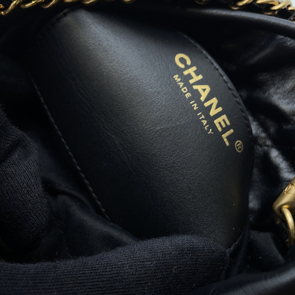 CHANEL CHANEL 22 BlackAS3980 Shiny Calf Leather Size Mini