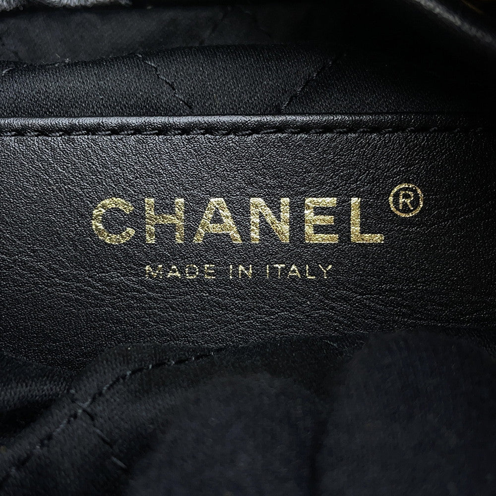 CHANEL CHANEL 22 BlackAS3980 Shiny Calf Leather Size Mini