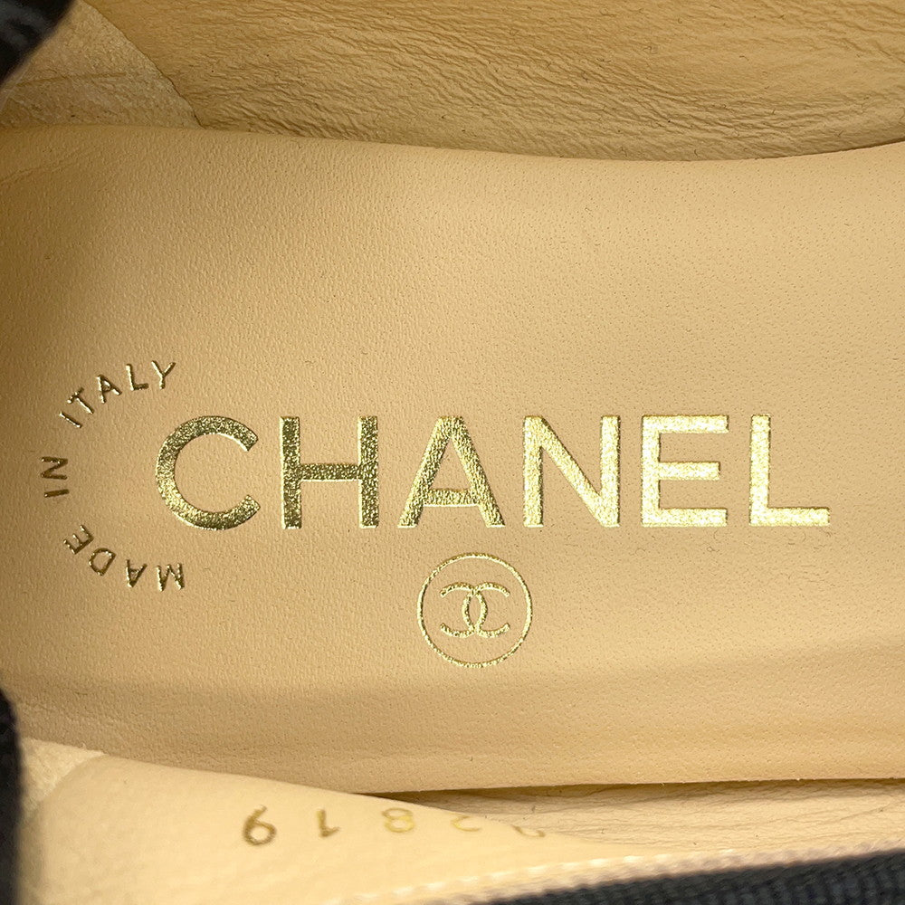 CHANEL Ballet shoes ribbon BlackG02819 Lambskin Patent Leather Size 37C