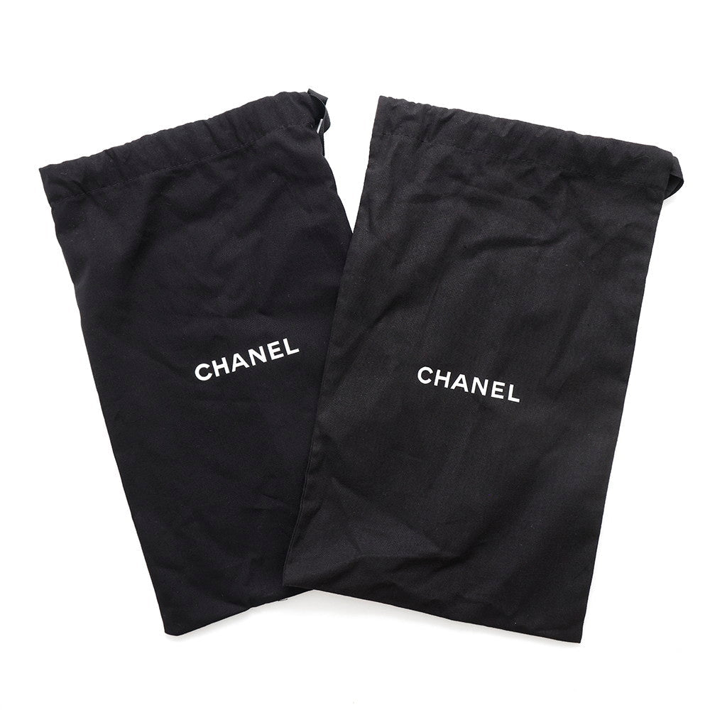 CHANEL Ballet shoes ribbon BlackG02819 Lambskin Patent Leather Size 37C