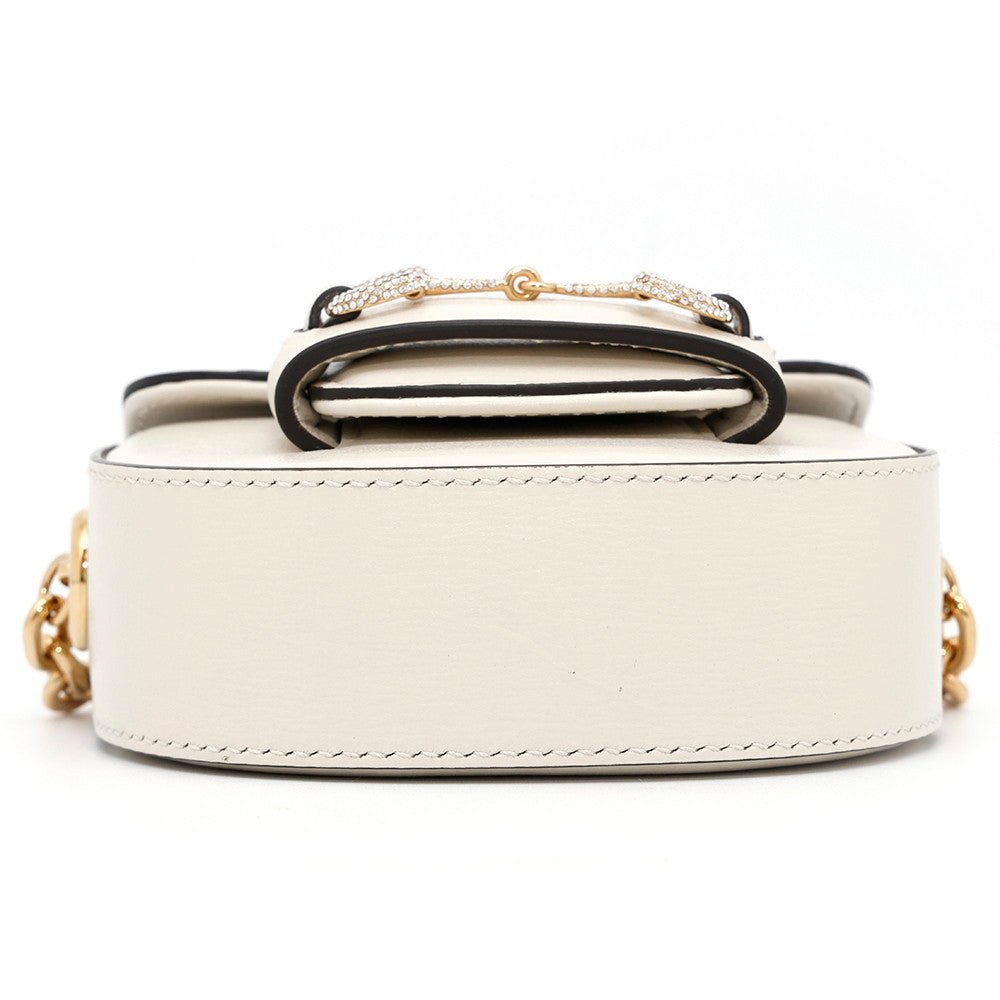 GUCCI Horsebit1955 Belt Bag White764504 Leather