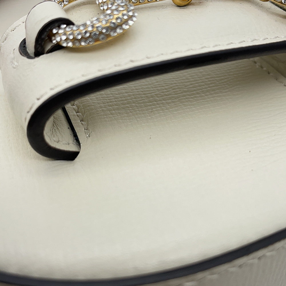 GUCCI Horsebit1955 Belt Bag White764504 Leather