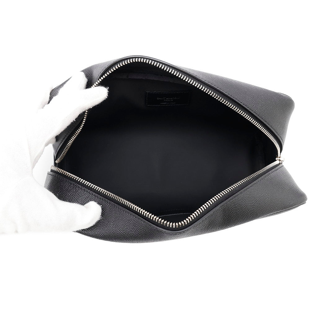 SAINT LAURENT PARIS Clutch Bag Black609347 Leather