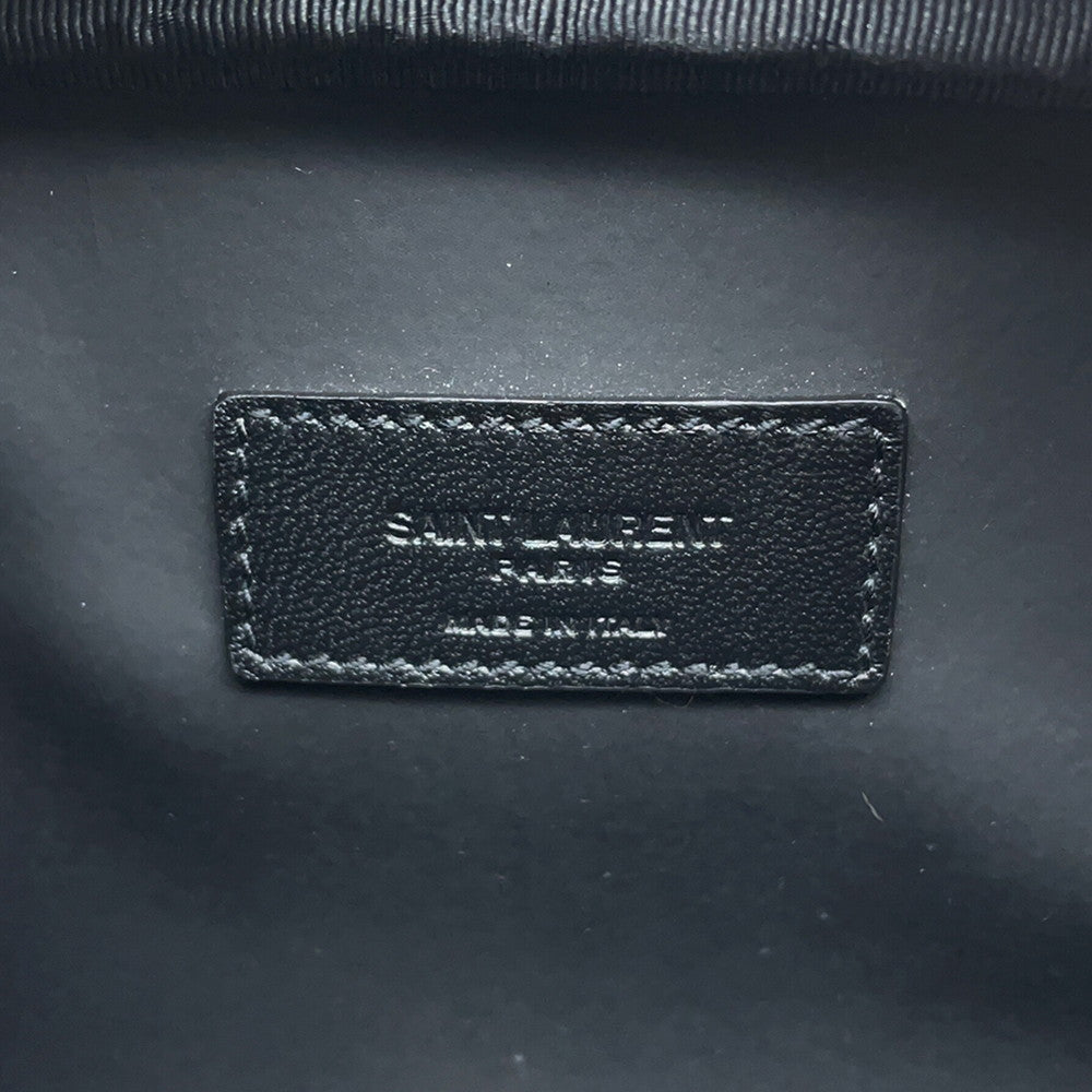 SAINT LAURENT PARIS Clutch Bag Black609347 Leather