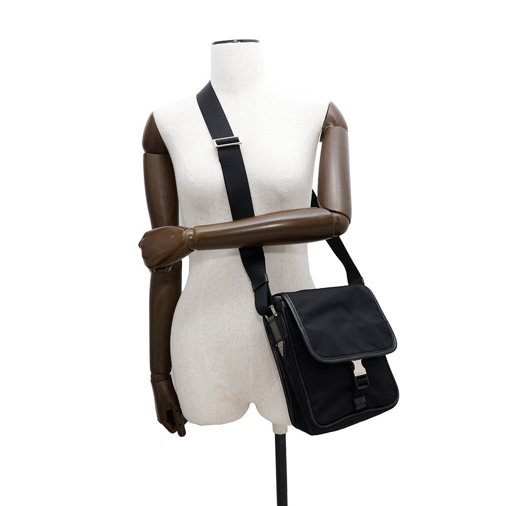 PRADA Shoulder Bag Black Nylon