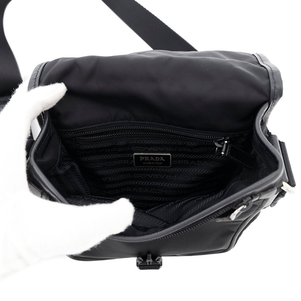 PRADA Shoulder Bag Black Nylon