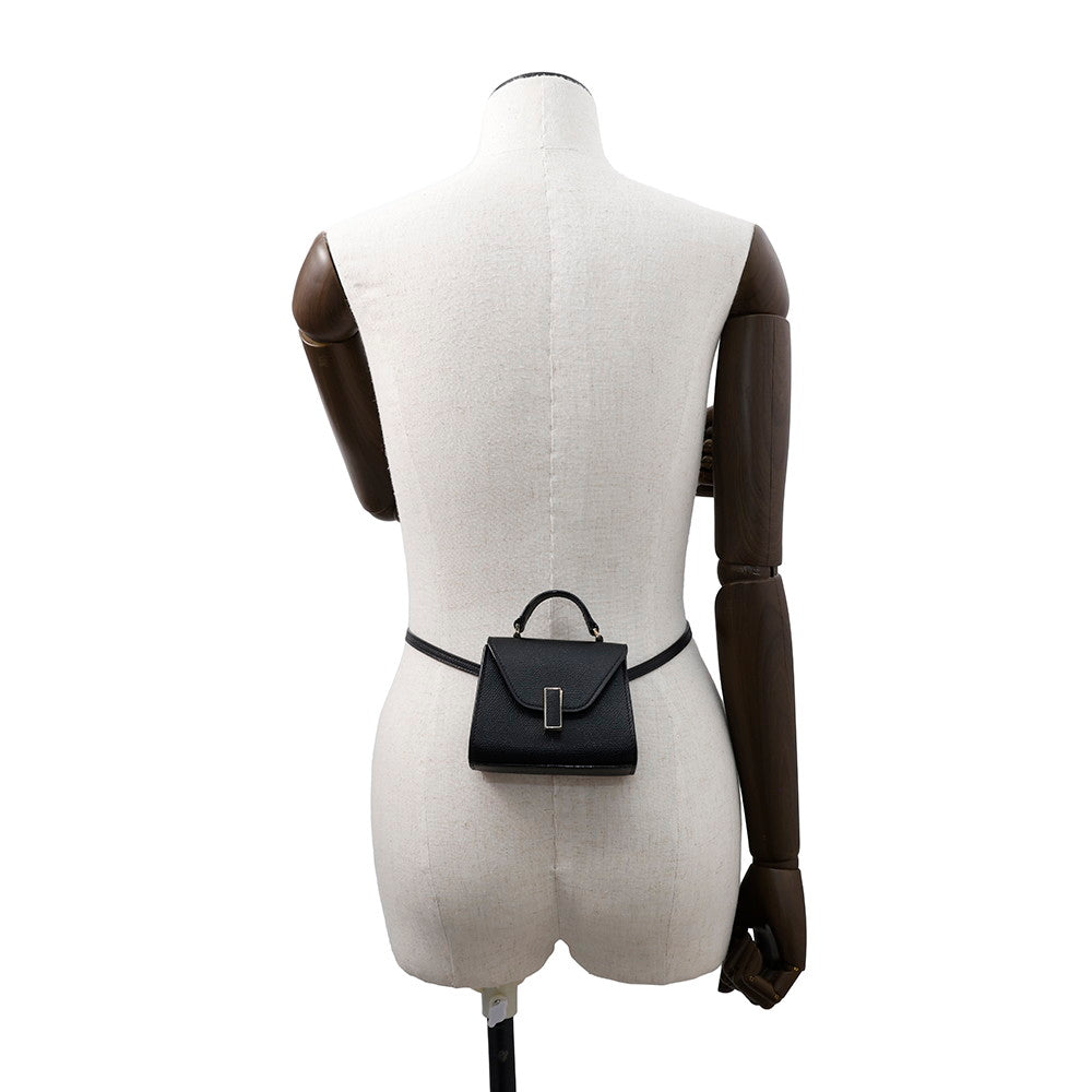 Valextra Valextra Iside Belt 3WAYBag BlackSGES0061028LOCPL99NN Soft Calf Leather Size Mini