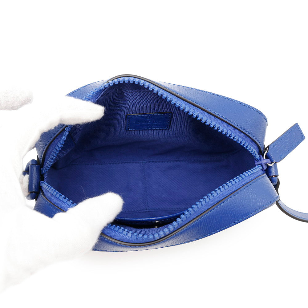 GUCCI Interlocking G Print Crossbody Blue774453 Leather