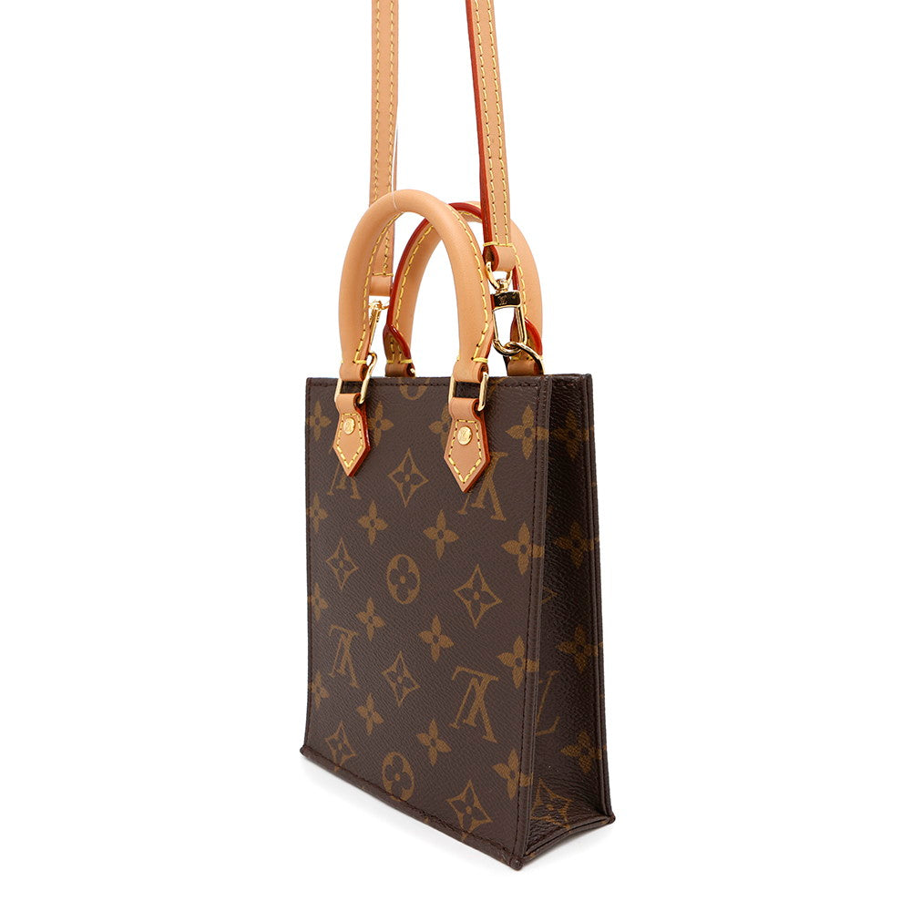 LOUIS VUITTON Petit Sac Plat BrownM69442 Monogram