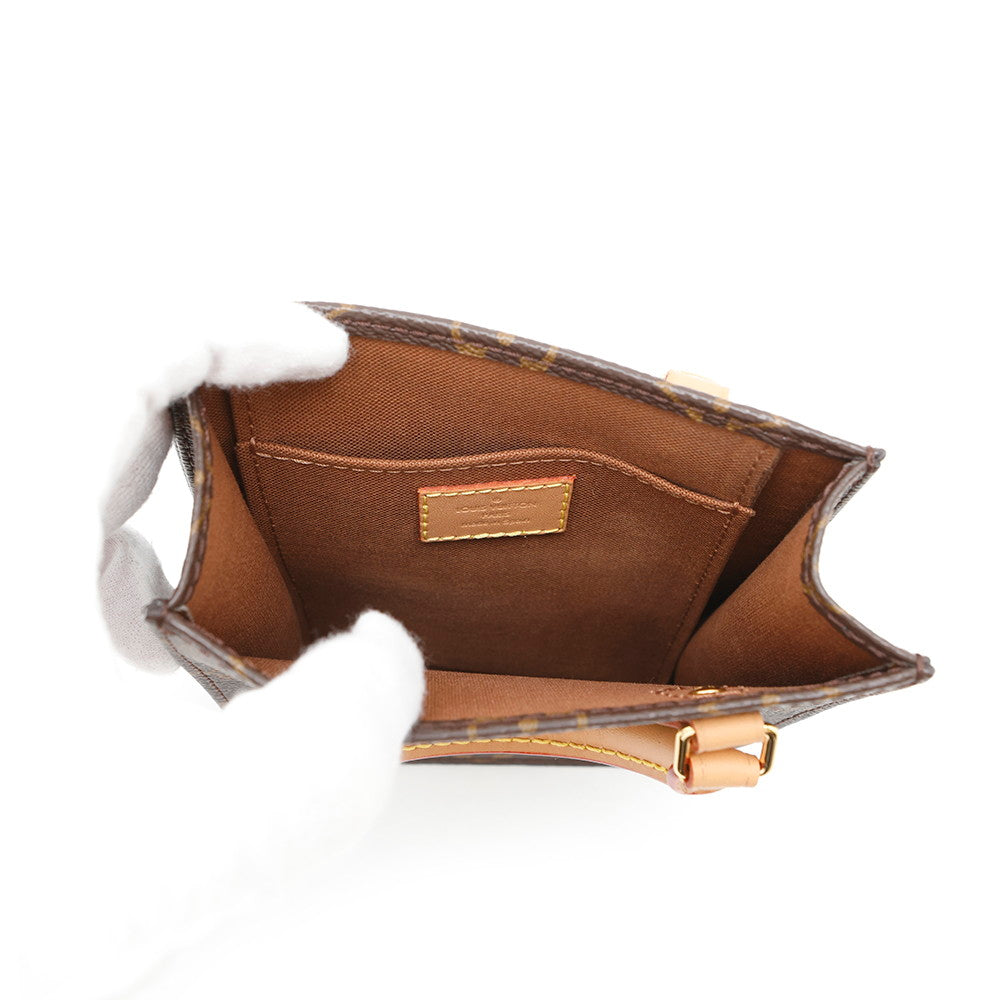 LOUIS VUITTON Petit Sac Plat BrownM69442 Monogram
