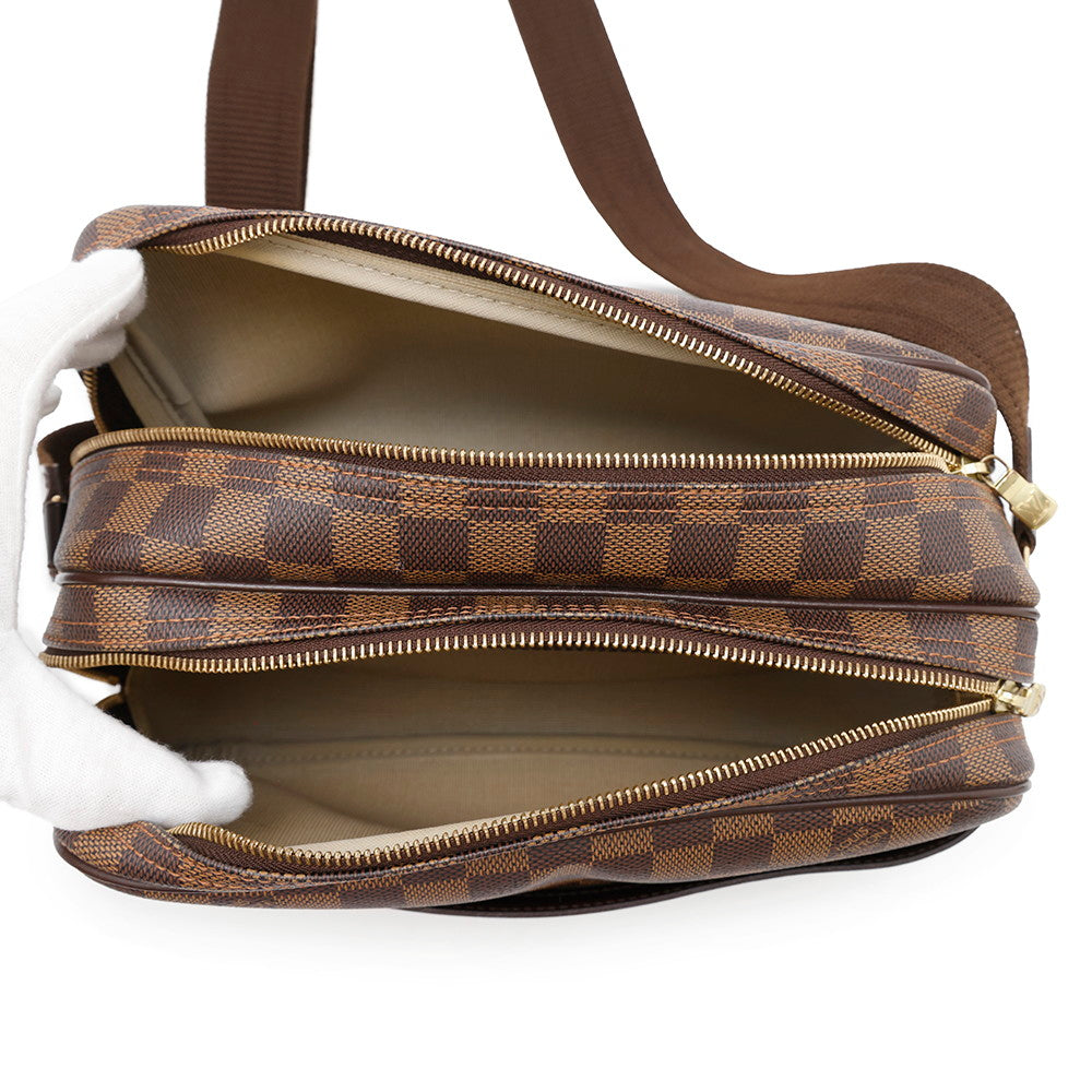 LOUIS VUITTON Reporter BeigeN45253 Damier Ebene Canvas Size PM