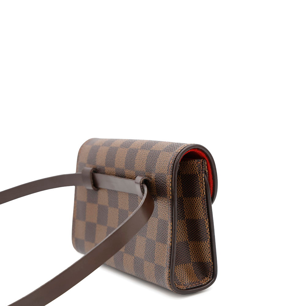 LOUIS VUITTON Pochette Florentine BrownN51856 Damier Ebene Canvas