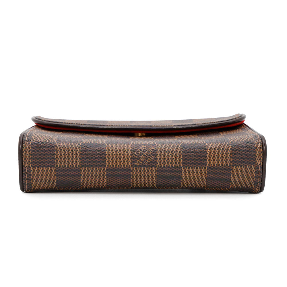 LOUIS VUITTON Pochette Florentine BrownN51856 Damier Ebene Canvas