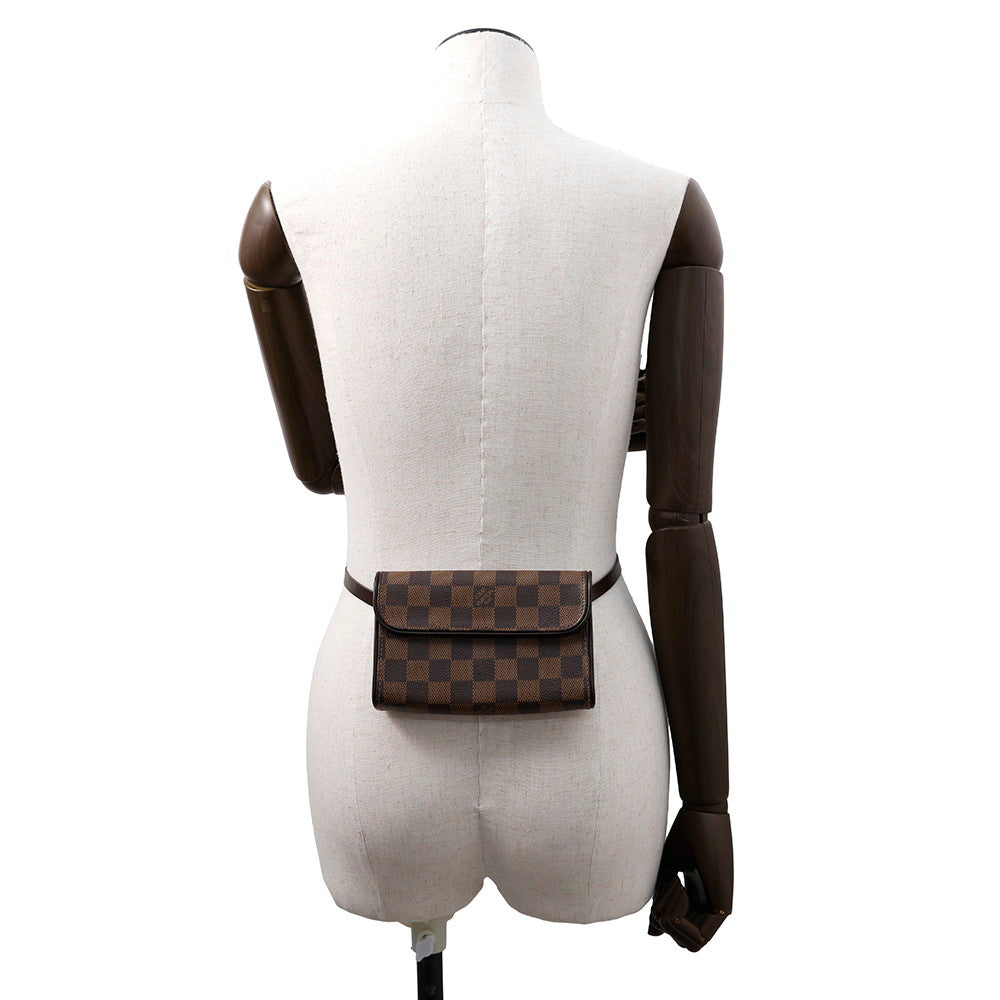 LOUIS VUITTON Pochette Florentine BrownN51856 Damier Ebene Canvas