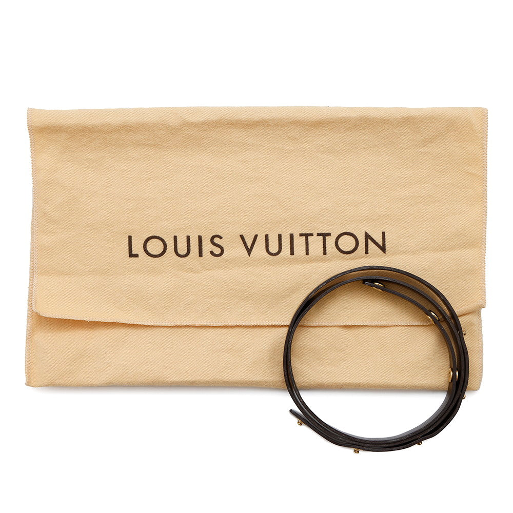 LOUIS VUITTON Pochette Florentine BrownN51856 Damier Ebene Canvas