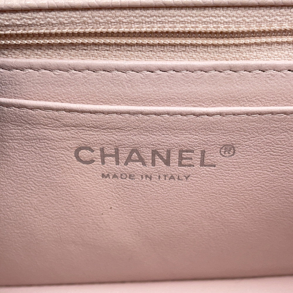 CHANEL Mini Matelasse Single Flap ChainShoulder Bag PinkA69900 Caviar Leather Size 20