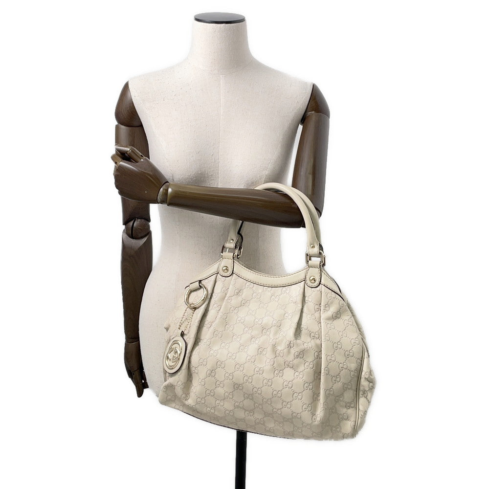 GUCCI Sukey Tote Bag Ivory211944 Leather