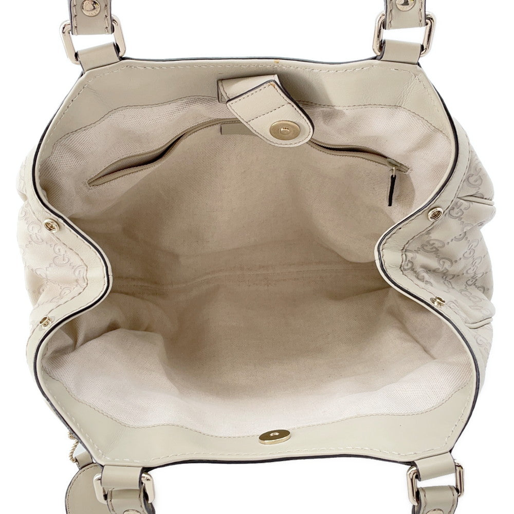 GUCCI Sukey Tote Bag Ivory211944 Leather