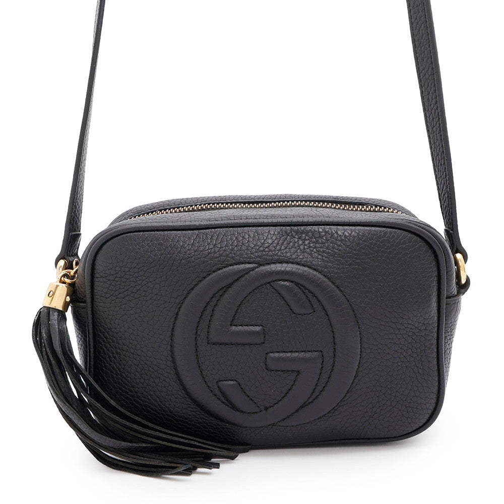 GUCCI Soho Mini Disco Shoulder Bag Black347994 Leather
