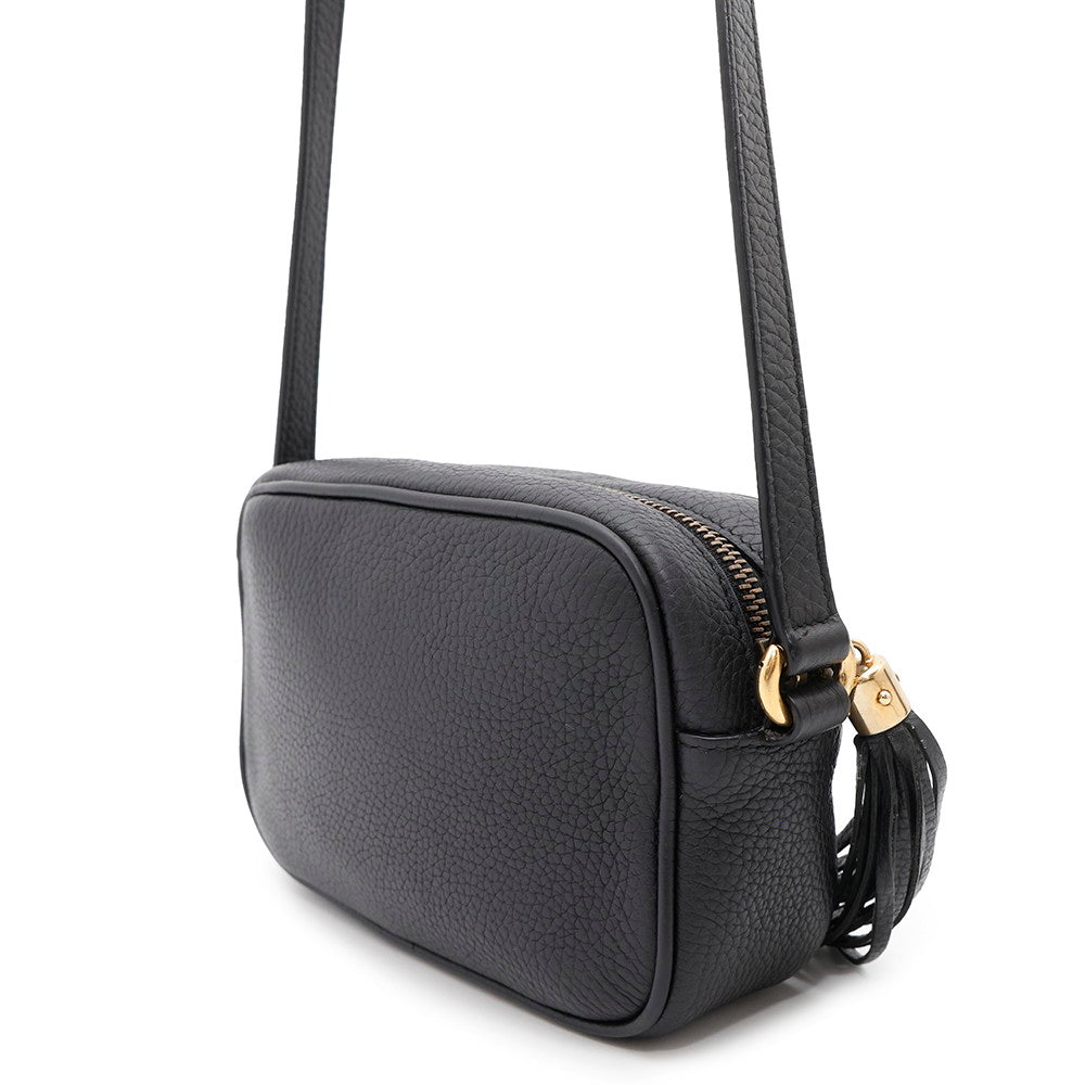 GUCCI Soho Mini Disco Shoulder Bag Black347994 Leather