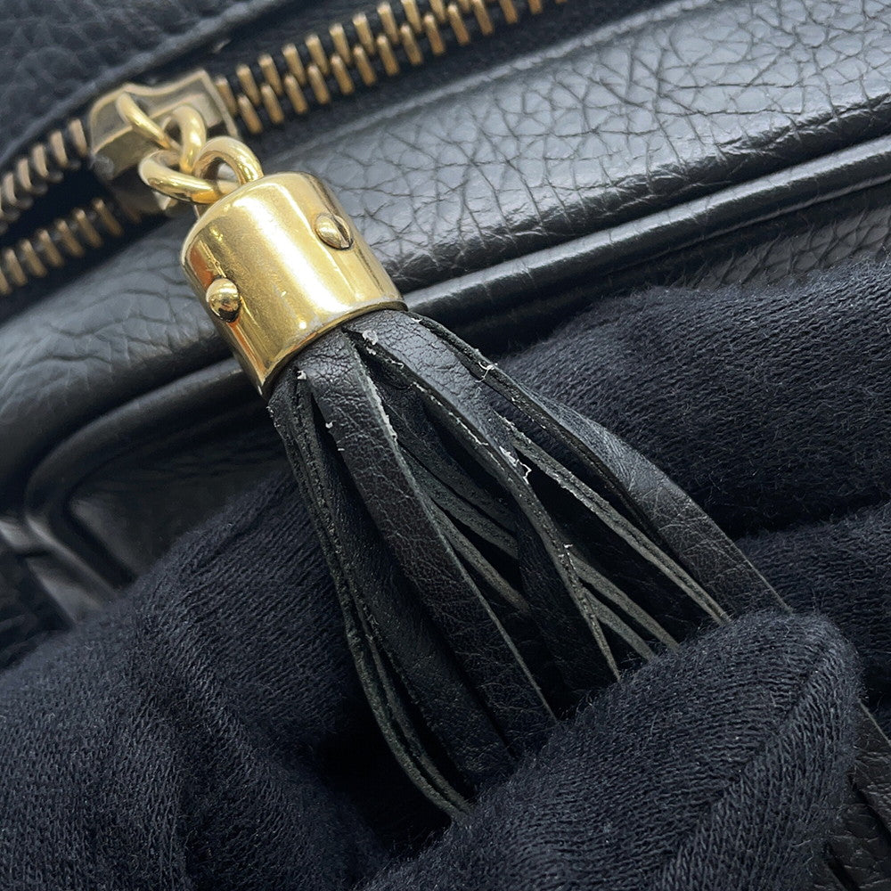 GUCCI Soho Mini Disco Shoulder Bag Black347994 Leather