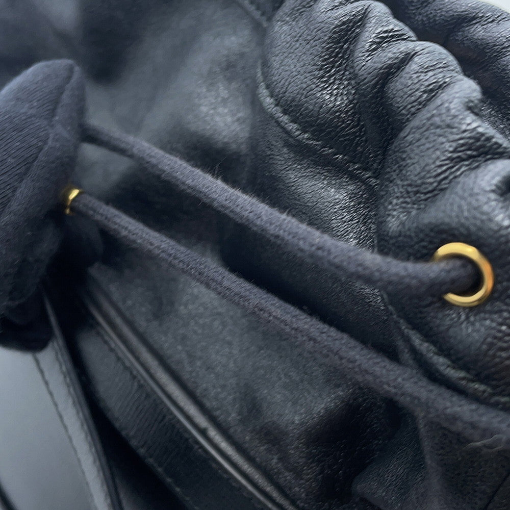 GUCCI Horsebit 1955 Bucket Shoulder Bag Black602118 Leather