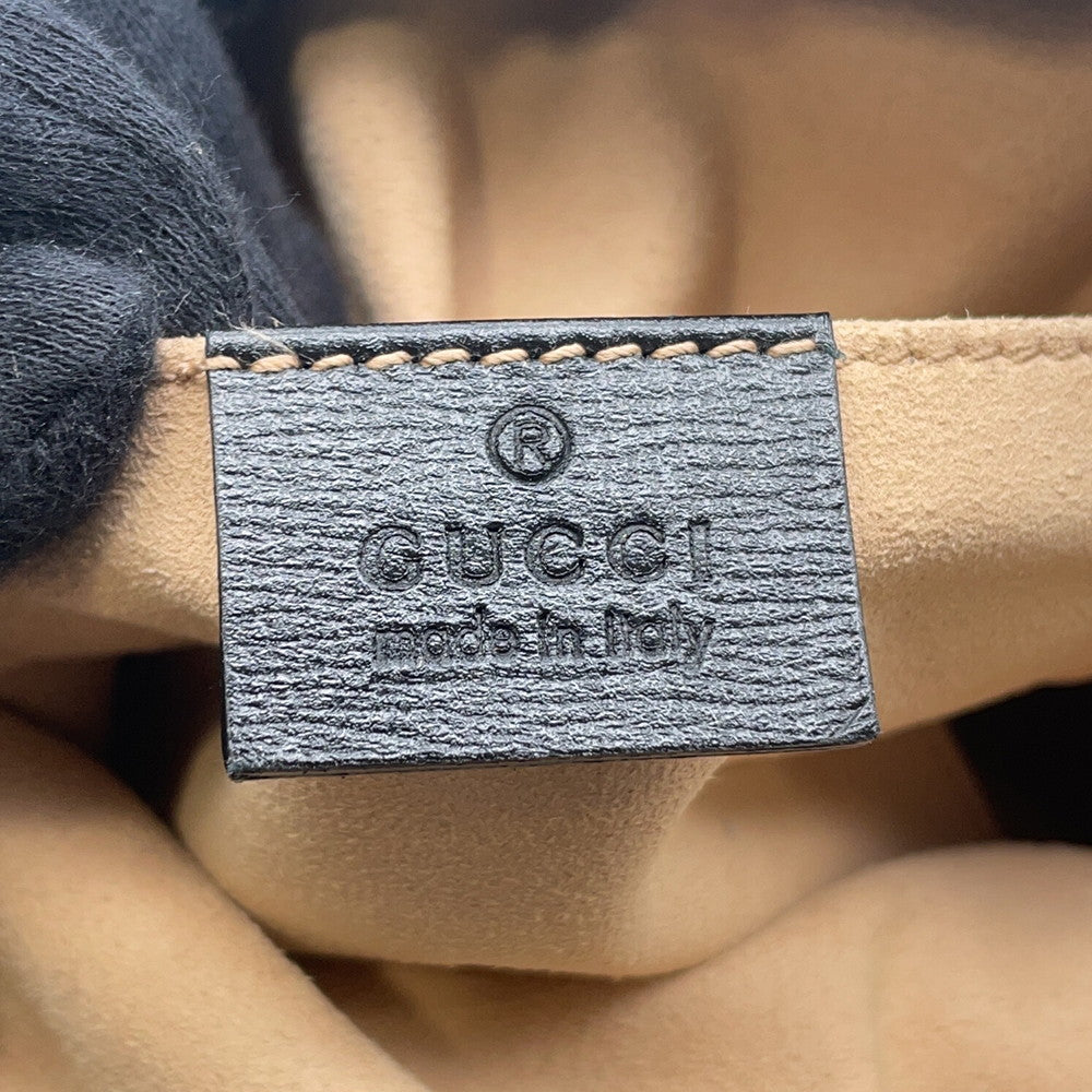 GUCCI Horsebit 1955 Bucket Shoulder Bag Black602118 Leather