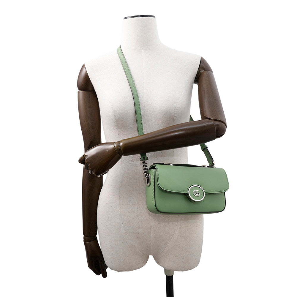 GUCCI PETITE GG Green739722 Leather Size Mini