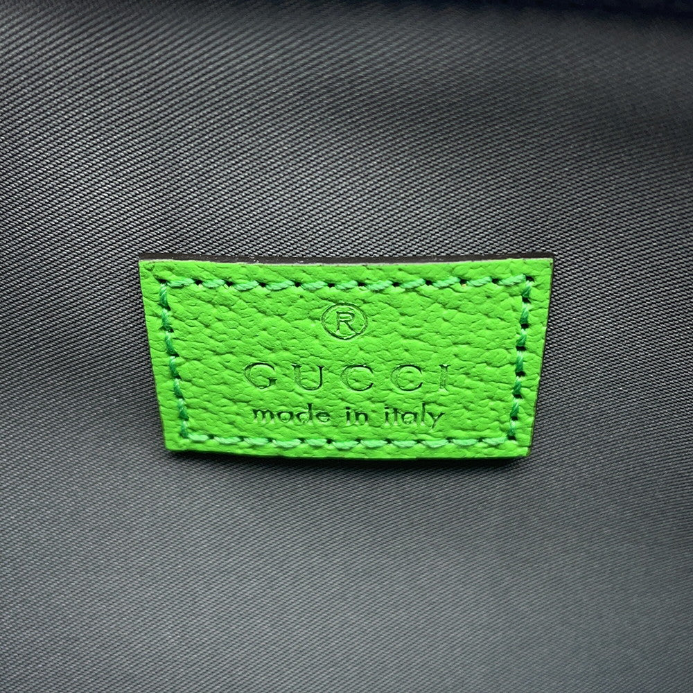 GUCCI GGNylon Belt Bag Gray/Red/Green752102 Nylon Rubber