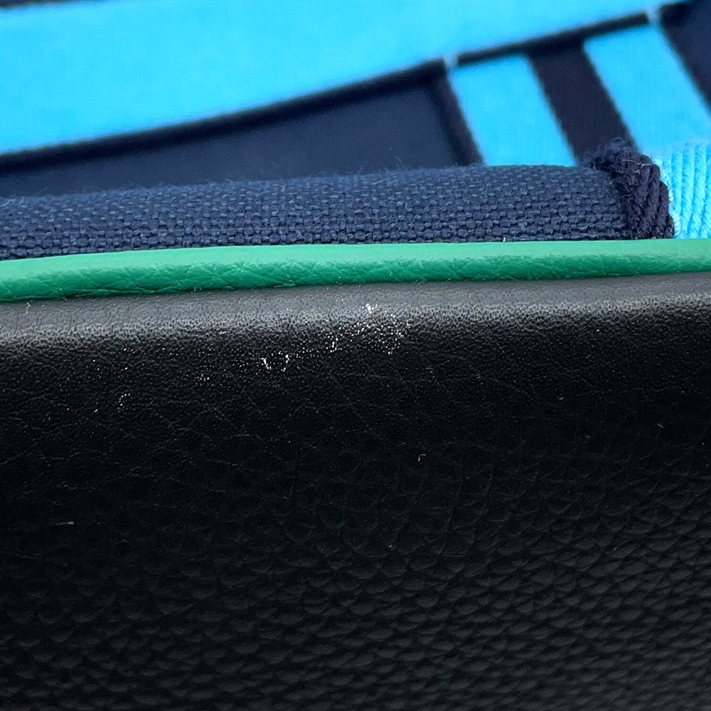 HERMES Pur Sangle Tote Bag Marine/Vert Vertigo Toile Military Taurillon Clemence Sangle Woolie
