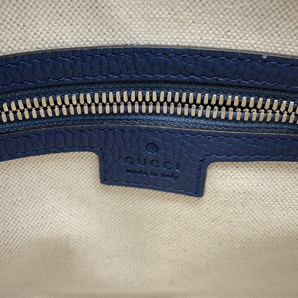 GUCCI Jumbo GG Small Messenger Bag Blue761747 Leather