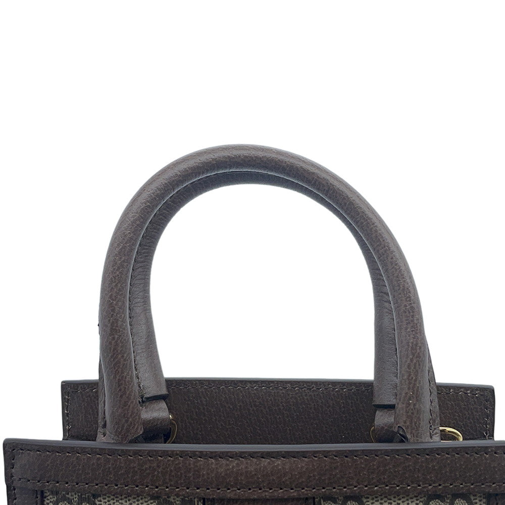 GUCCI GG Supreme Ophidia 2WAYHandbag Brown/Beige772317 GG SupremeCanvas Leather